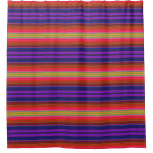 Rainbow Stripes Pattern Shower Curtain
