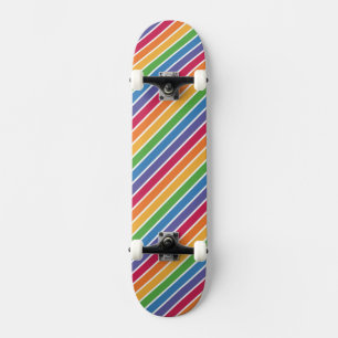 Rainbow Stripes Pattern Skateboard