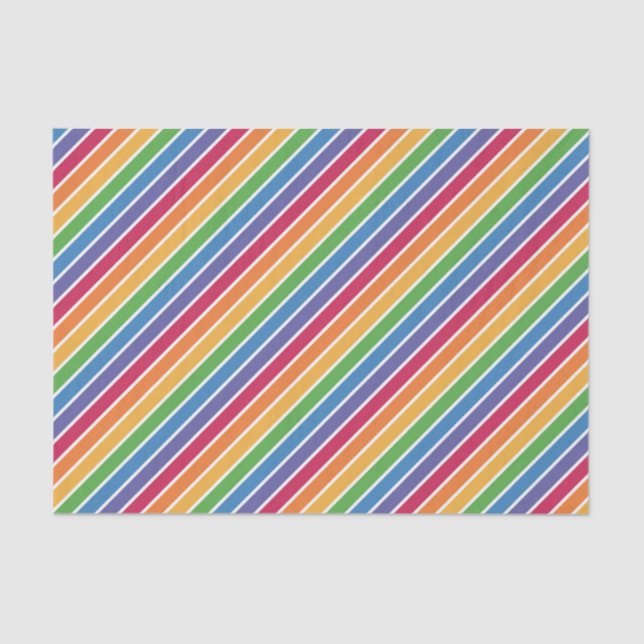 Rainbow Stripes Pattern Tissue Paper (Front)