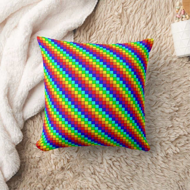 Rainbow Stripes - Pillow (Blanket)