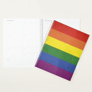 Rainbow stripes planner