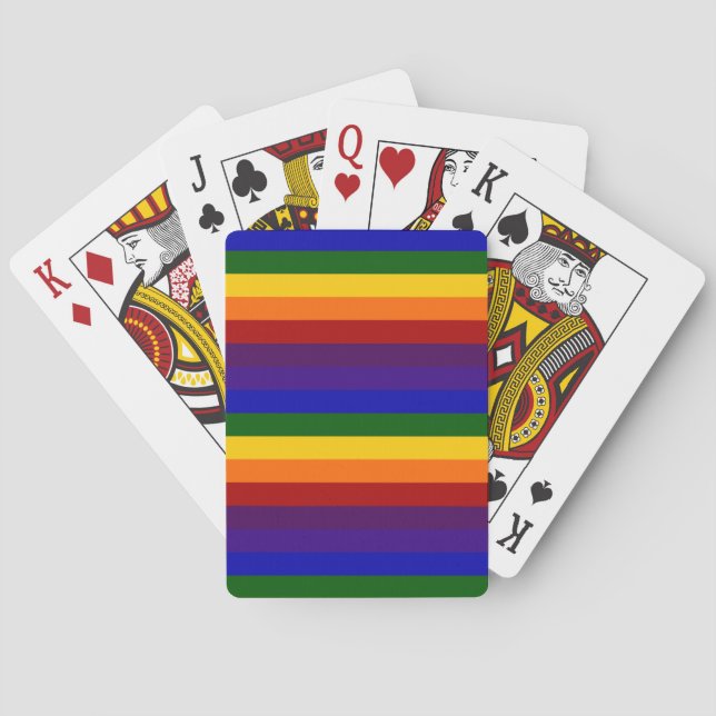 Rainbow Stripes Playing Cards (Back)