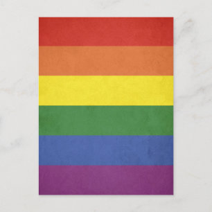Rainbow stripes postcard