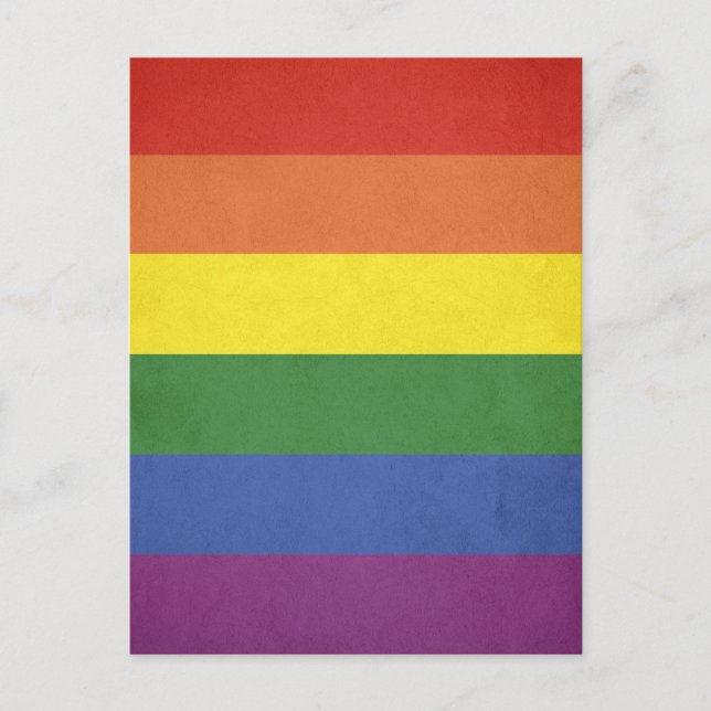Rainbow stripes postcard (Front)