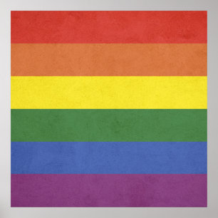 Rainbow stripes poster