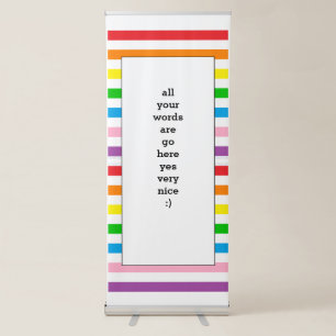 Rainbow Stripes! Retractable Banner