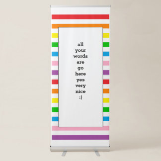 Rainbow Stripes! Retractable Banner