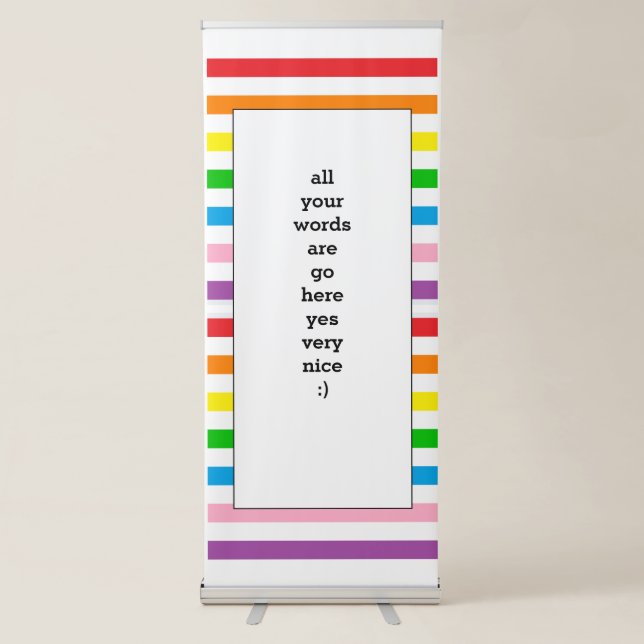 Rainbow Stripes! Retractable Banner (Front)