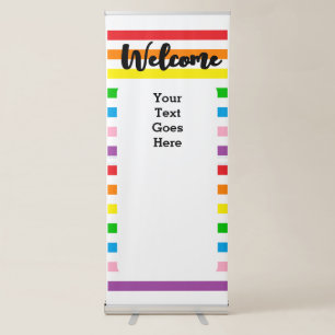 Rainbow Stripes! Retractable Banner