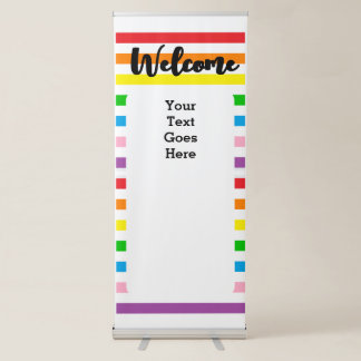 Rainbow Stripes! Retractable Banner
