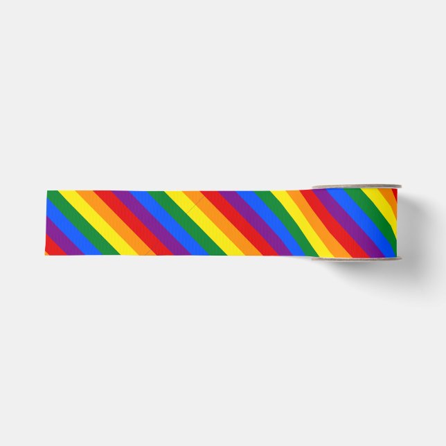 Rainbow Stripes Ribbon Grosgrain Ribbon (Front)