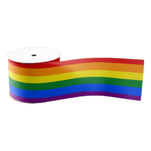 Rainbow Stripes Ribbon Grosgrain Ribbon
