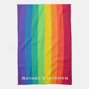 Rainbow Stripes Stripe Towels Fun Kitchen Towel