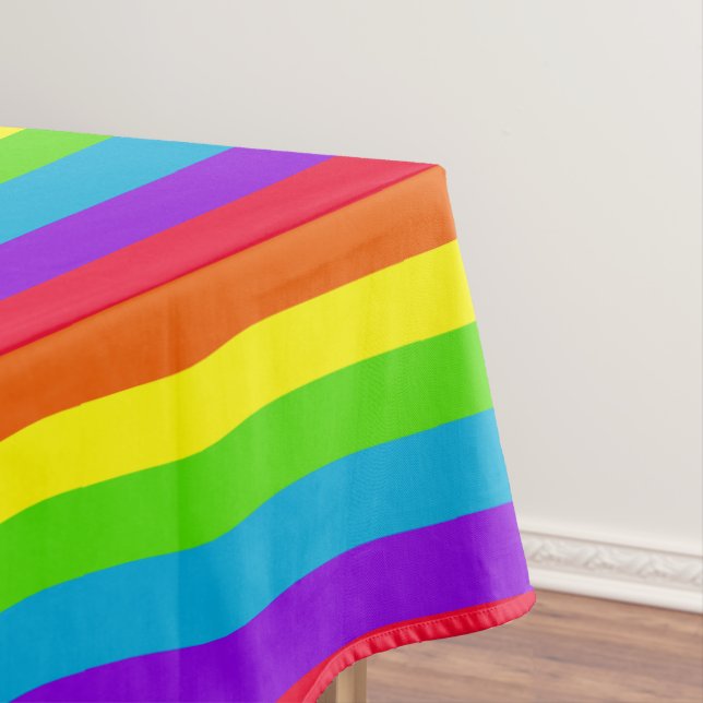 Rainbow Stripes Table Cloth (In Situ)