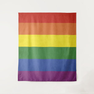 Rainbow stripes tapestry