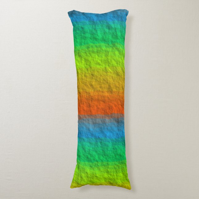 RAINBOW STRIPES TEXTURE BODY CUSHION (Front Vertical)