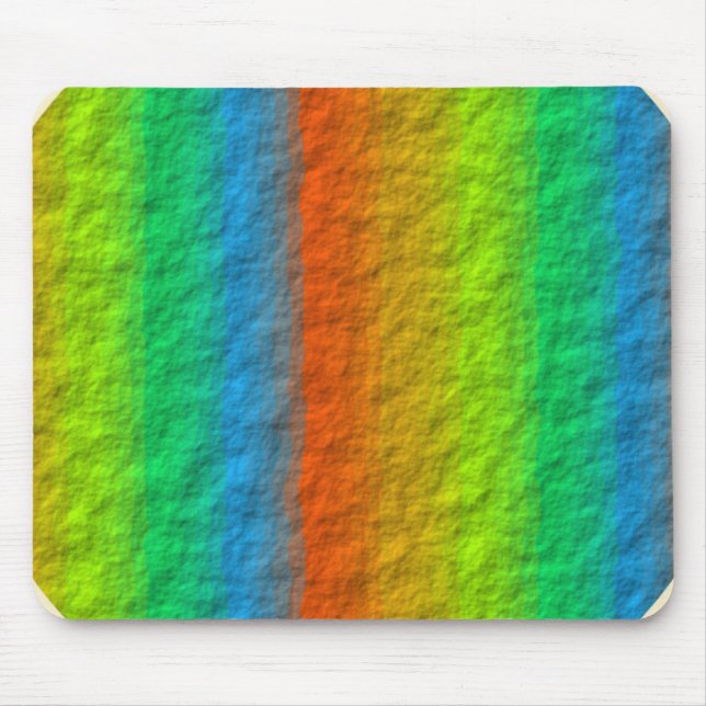 RAINBOW STRIPES TEXTURE MOUSE MAT (Front)