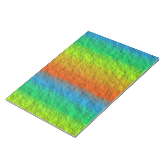 RAINBOW STRIPES TEXTURE NOTEPAD (Angled)