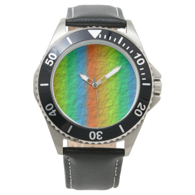 RAINBOW STRIPES TEXTURE WATCH (Front)