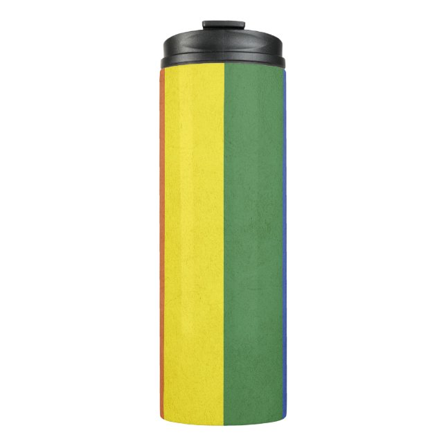 Rainbow stripes thermal tumbler (Front)