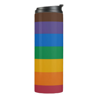 Rainbow Stripes Thermal Tumbler