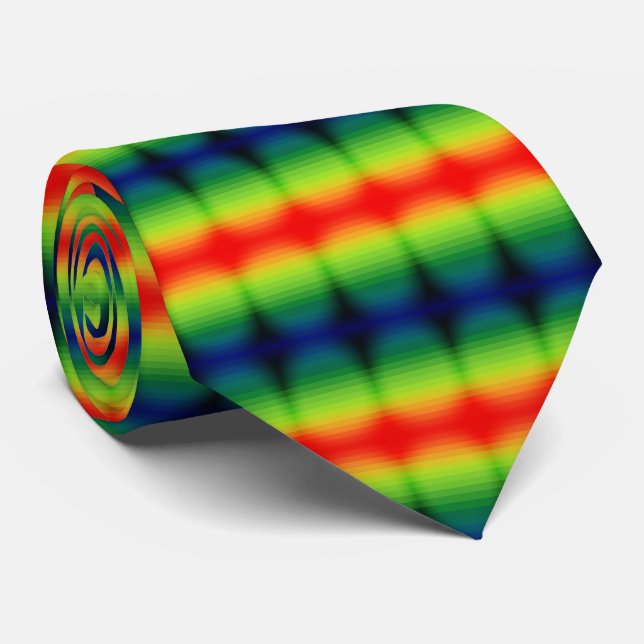 Rainbow Stripes Tie (Rolled)
