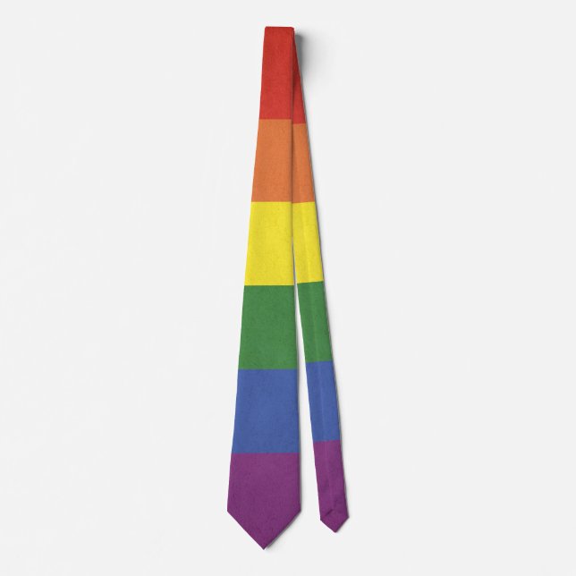 Rainbow stripes tie (Front)