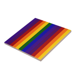 Rainbow Stripes Tile