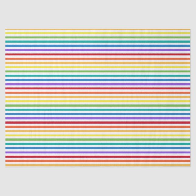 Rainbow Stripes Tissue Paper (Front)