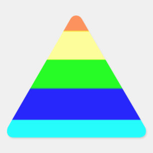 Rainbow Stripes Triangle Sticker