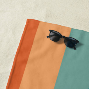 Rainbow Stripes Vintage Colours Old Style Colourfu Beach Towel