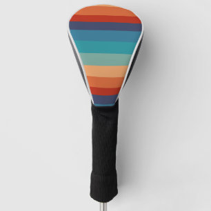 Rainbow Stripes Vintage Old Style Geometric Golf Head Cover