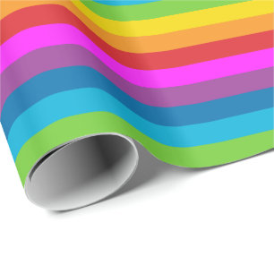 Rainbow Stripes Wrapping Paper