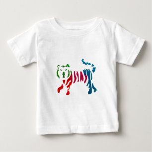 Rainbow stripey tiger art baby T-Shirt
