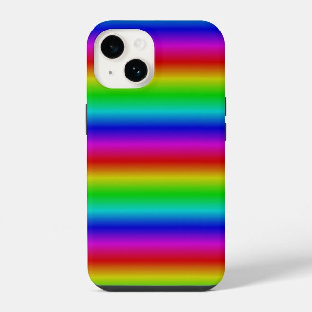 Rainbow Strips - Pattern iPhone Case (Back)