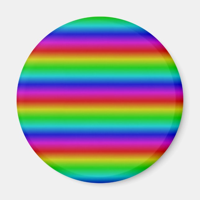 Rainbow Strips - Pattern Magnet (Front)