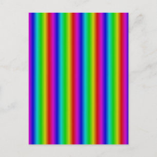 Rainbow Strips - Pattern Postcard