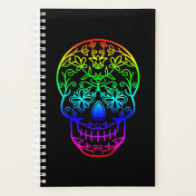 Rainbow Sugar Skull Planner