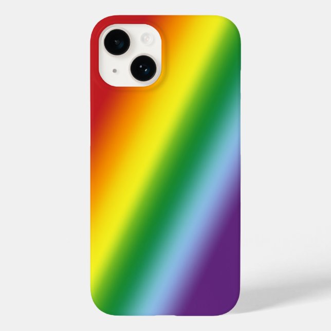 Rainbow Summer Cheer in Gradient Stripes Case-Mate iPhone Case (Back)
