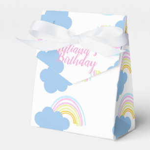 Rainbow Summer Clouds Pastel Scribble Doodle    Favour Box