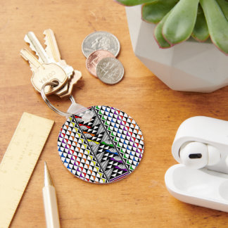 Rainbow Sun and Rain Key Ring