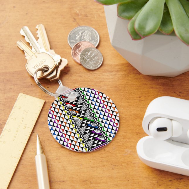 Rainbow Sun and Rain Key Ring (Desk)