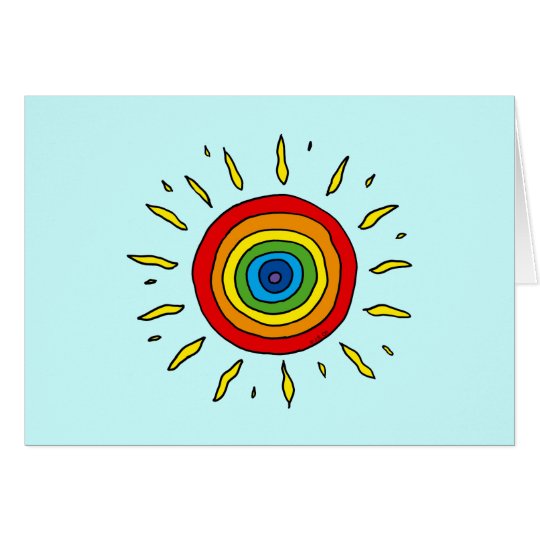 Rainbow sun card