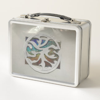 rainbow sun metal lunch box