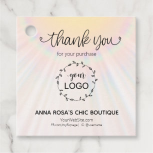 *~* Rainbow Sunbeams Hearts - Thank You Favour Tags