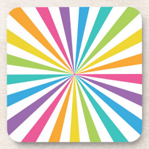 Rainbow Sunburst Coaster