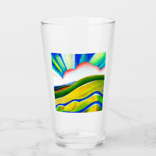 Rainbow Sunburst Landscape Glass