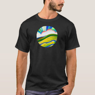 Rainbow Sunburst Landscape T-Shirt