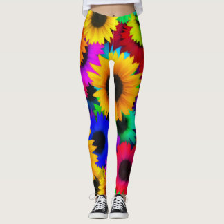 Rainbow Sunflower Leggings