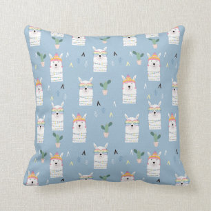 Rainbow Sunglasses Llama Pattern Cushion